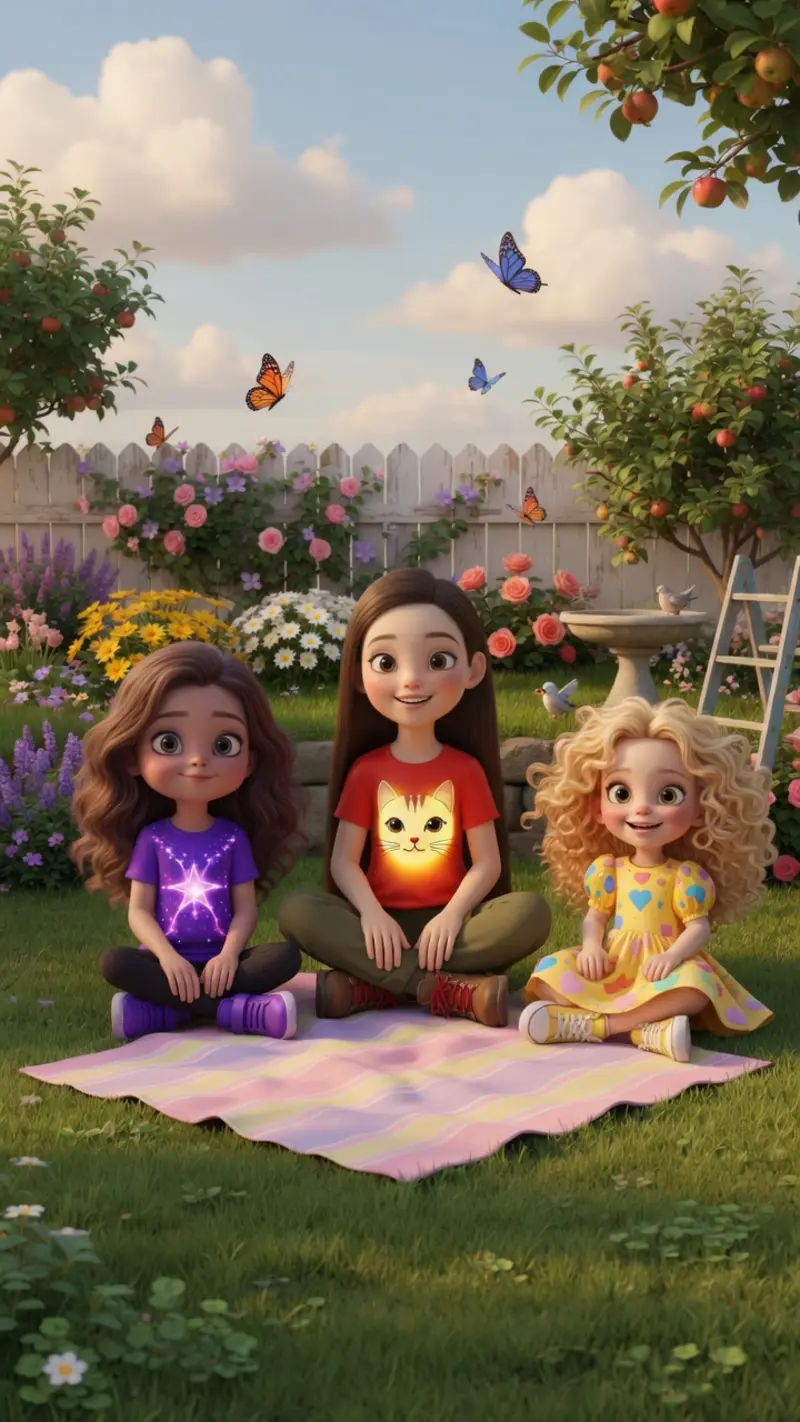 Emira, Esila ve Efla bahçede